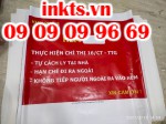 INKTS giới thiệu xưởng in banner biển báo: Chốt bảo vệ vùng xanh hạn chế lây nhiễm Covid 19